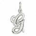 Initial G Charm Pendant 14k Gold (0.5 Grams) White Gold 14k