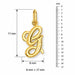 Initial G Charm Pendant 14k Gold (0.5 Grams) Yellow Gold 14k