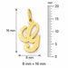 Initial G Charm Pendant 14k Gold (0.7 Grams) Yellow Gold 14k