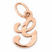 Initial G Charm Pendant 14k Gold (0.8 Grams) Rose Gold 14k