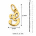 Initial G Charm Pendant 14k Gold (0.8 Grams) Yellow Gold 14k