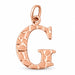 Initial G Charm Pendant 14k Gold (1 Gram) Rose Gold 14k