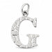 Initial G Charm Pendant 14k Gold (1 Gram) White Gold 14k