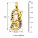 Initial G Charm Pendant 14k Gold (2.7 Grams) Yellow Gold 14k