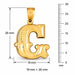 Initial G Charm Pendant 14k Gold (3 Grams) Yellow Gold 14k