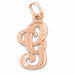 Initial G Classic Charm Pendant 14k Gold (1 Gram) Rose Gold 14k