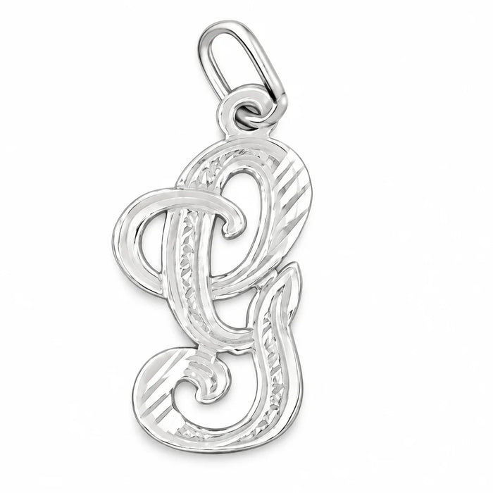 Initial G Classic Charm Pendant 14k Gold (1 Gram) White Gold 14k