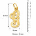 Initial G Classic Charm Pendant 14k Gold (1 Gram) Yellow Gold 14k