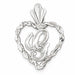 Initial G Heart Charm Pendant 14k Gold White Gold 14k
