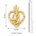 Initial G Heart Charm Pendant 14k Gold Yellow Gold 14k