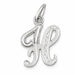 Initial H Charm Pendant 14k Gold (0.5 Grams) White Gold 14k