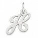 Initial H Charm Pendant 14k Gold (0.8 Grams) White Gold 14k