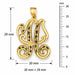 Initial H Charm Pendant 14k Gold (2.7 Grams) Yellow Gold 14k