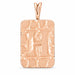 Initial H Charm Pendant 14k Gold (2.8 Grams) Rose Gold 14k