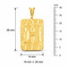 Initial H Charm Pendant 14k Gold (2.8 Grams) Yellow Gold 14k