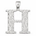 Initial H Charm Pendant 14k Gold (2 Grams) White Gold 14k