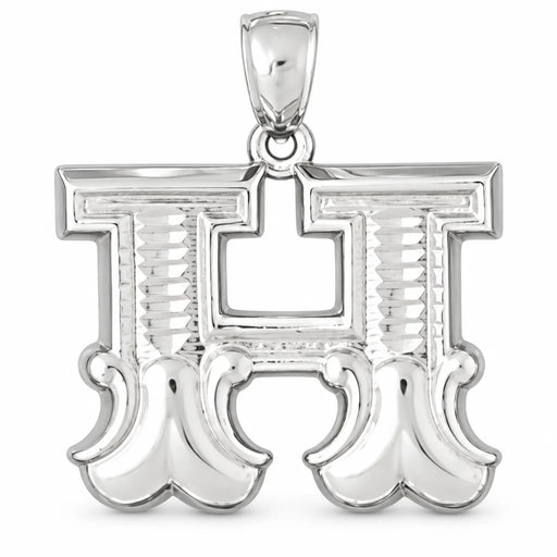 Initial H Charm Pendant 14k Gold (3 Grams) White Gold 14k