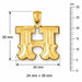 Initial H Charm Pendant 14k Gold (3 Grams) Yellow Gold 14k