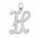 Initial H Classic Charm Pendant 14k Gold White Gold 14k