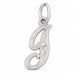 Initial I Charm Pendant 14k Gold (0.5 Grams) White Gold 14k