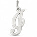 Initial I Charm Pendant 14k Gold (0.7 Grams) White Gold 14k
