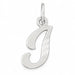 Initial I Charm Pendant 14k Gold (0.8 Grams) White Gold 14k