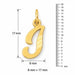 Initial I Charm Pendant 14k Gold (0.8 Grams) Yellow Gold 14k