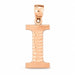 Initial I Charm Pendant 14k Gold (1.5 Grams) Rose Gold 14k