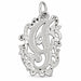 Initial I Charm Pendant 14k Gold (1.7 Grams) White Gold 14k