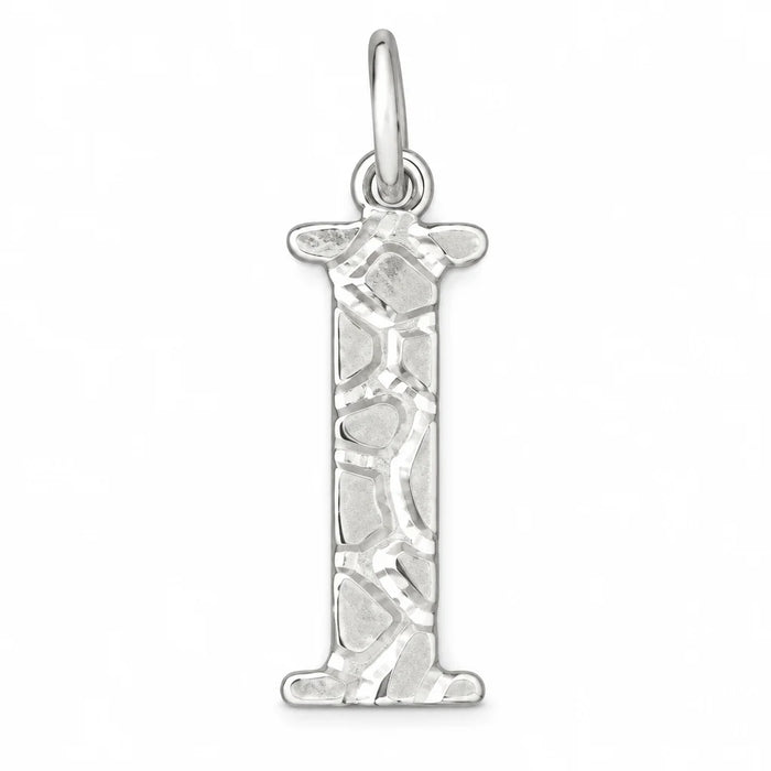 Initial I Charm Pendant 14k Gold (1 Gram) White Gold 14k
