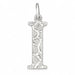 Initial I Charm Pendant 14k Gold (1 Gram) White Gold 14k