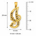 Initial I Charm Pendant 14k Gold (2.7 Grams) Yellow Gold 14k