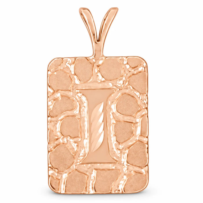 Initial I Charm Pendant 14k Gold (2.8 Grams) Rose Gold 14k
