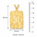 Initial I Charm Pendant 14k Gold (2.8 Grams) Yellow Gold 14k