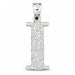 Initial I Charm Pendant 14k Gold (2 Grams) White Gold 14k