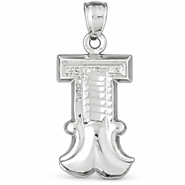 Initial I Charm Pendant 14k Gold (3 Grams) White Gold 14k