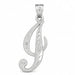 Initial I Charm Pendant 14k Gold White Gold 14k