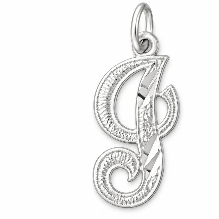 Initial I Classic Charm Pendant 14k Gold (1 Gram) White Gold 14k