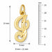Initial I Classic Charm Pendant 14k Gold (1 Gram) Yellow Gold 14k