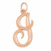 Initial I Classic Charm Pendant 14k Gold Rose Gold 14k