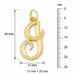 Initial I Classic Charm Pendant 14k Gold Yellow Gold 14k