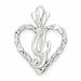 Initial I Heart Charm Pendant 14k Gold White Gold 14k