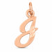 Initial J Charm Pendant 14k Gold (0.8 Grams) Rose Gold 14k