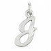 Initial J Charm Pendant 14k Gold (0.8 Grams) White Gold 14k