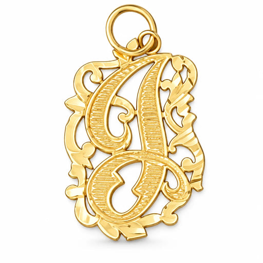 Initial J Charm Pendant 14k Gold (1.7 Grams) Yellow Gold 14k