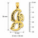 Initial J Charm Pendant 14k Gold (2.7 Grams) Yellow Gold 14k