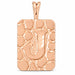 Initial J Charm Pendant 14k Gold (2.8 Grams) Rose Gold 14k