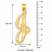Initial J Charm Pendant 14k Gold Yellow Gold 14k