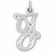 Initial J Classic Charm Pendant 14k Gold (1 Gram) White Gold 14k
