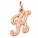 Initial K Charm Pendant 14k Gold (0.5 Grams) Rose Gold 14k